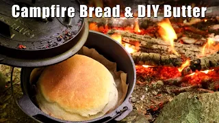 Campfire Bread (Dutch Oven) & Homemade Butter