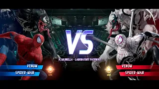 Venom and Spider-Man vs Anti-Venom and White Spider-Man