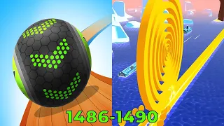 Going Balls VS Spiral Roll - SpeedRun Gameplay Level 1486-1490