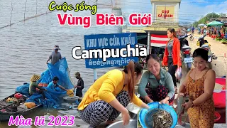 Chợ biên giới Campuchia - Mùa lũ tràn đồng 2023 ở Cả Sách Hồng Ngự Đồng Tháp