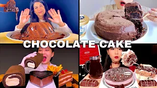MUKBANGERS consuming CHOCOLATE CAKE OVERLOAD
