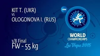 1/8 FW - 55 kg: I. OLOGONOVA (RUS) df. T. KIT (UKR), 4-0