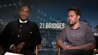 21 Bridges || Stephan James & Taylor Kitsch Generic Interview || #SocialNews.XYZ