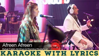 Afreen Afreen | Karaoke With Lyrics | Rahat Fateh Ali Khan | Momina Mustehsan | Coke Studio Season 9