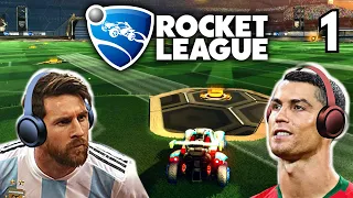 Messi & Ronaldo play Rocket League!