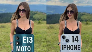 Moto E13 5G Vs iPhone 14 Camera Test Comparison