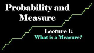 Probability and Measure Lecture 1: What is a Measure?