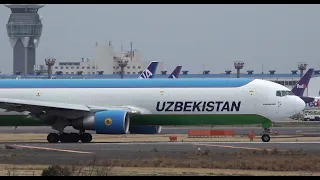 Uzbekistan Airways Cargo Boeing 767-300BCF UK67001 Takeoff from Narita 16R | ウズベキスタンカーゴ | 成田空港