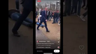 Chelsea fan gets knocked out at West Ham…