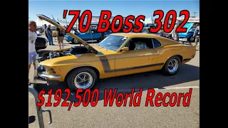 World Record 1970 Boss 302 sells for $192,500! Barrett-Jackson Scottsdale 2021 Ford Mustang