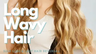 ❋ Beautiful Long Wavy Hair ~ Hair Loss and Grey Hair Reversal + Healthy Scalp ~ Gentle Rain Sounds