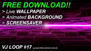 FREE DOWNLOAD!! Live Wallpaper & Background - VJ LOOP 17 - 4K - Horizontal Neon Blocks
