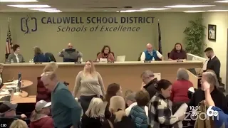 Caldwell school board meeting cut short due to protesting over a proposal regarding gender identity