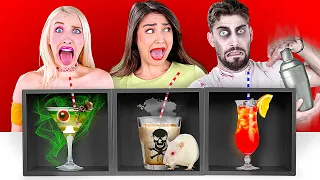 DON’T CHOOSE THE WRONG STRAW! MYSTERY DRINK MUKBANG! Last To STOP Wins Challenge! Real Sound BRAVO!