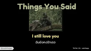 [THAISUB] Things You Said - Cody Fry ft. Abby Cates