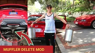 2018 HONDA CIVIC SI MUFFLER DELETE ... AWESOME SOUND