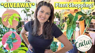 Rare Plant GIVEAWAY! Plant Shopping & Plant Haul - Shop With Me Cactus Club - Charlotte, NC