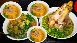 Cambodian outdoor cooking, fast cooking for quick orders, Khmer street food