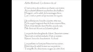 Rimbaud (Arthur) : LE DORMEUR DU VAL - C'est un trou de verdure où chante une rivière