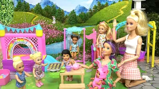Barbie and Ken at Barbie’s Dream House w Barbie Sister Chelsea Helping at Skipper’s Daycare