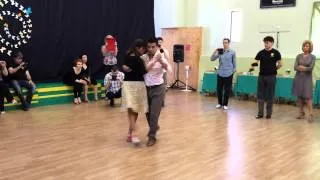 Sebastián Achaval and Roxana Suarez - Giros 2/2, argentine tango lesson (2014 Riga Tango Fiesta, LV)