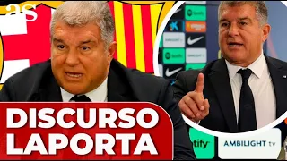 El discurso ÍNTEGRO de LAPORTA para ANUNCIAR la CONTINUIDAD de XAVI