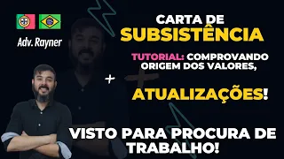 Subsistência - Visto para Procura de Trabalho - Como comprovar origem dos valores? #portugal #visto