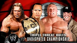 Triple H vs. The Rock vs. Brock Lesnar Highlights: WWE Global Warning 2002