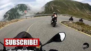 Transalpina on motorcycle