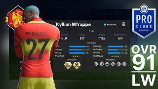 How to get a 91 Rated LW Build on ProClubs | EAFC24 | Kylian Mfrappe Build