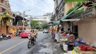 [4K] Bangkok Street Walk between Silom Road and Sathorn Road