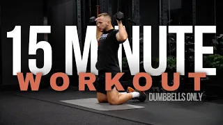 COMPLETE 15 Min Workout At Home For Bigger & Stronger Arms (Dumbbells Only)