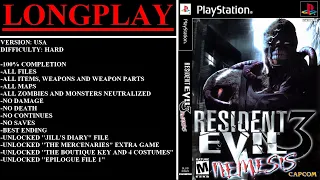 Resident Evil 3: Nemesis [USA] (PlayStation) - (Longplay | Hard Difficulty | Best Ending Path)
