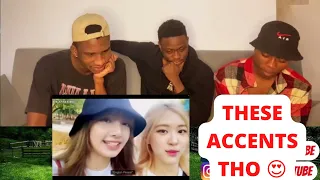 Lisa and Rosé speak english with aussie accent | REACTION