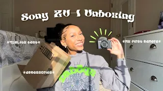 SONY ZV-1 UNBOXING SET UP + QUALITY TEST | *the perfect vlogging camera*