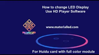 How to change LED Display USe HD player