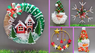 5 low cost Christmas Wreath making ideas From waste materials | DIY Christmas craft idea🎄191