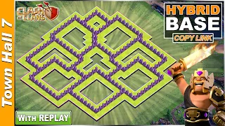 New BEST TH7 Base [Defense] with REPLAY | Town Hall 7 Hybrid/FARMING Base COPY Link - Clash of Clans