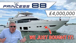 We just bought this £4,000,000 Princess 88 - (and refitted it)  Let me show you everything!