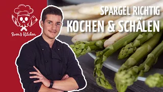 Grünen Spargel richtig schälen, zubereiten & Grüner Spargel kochen