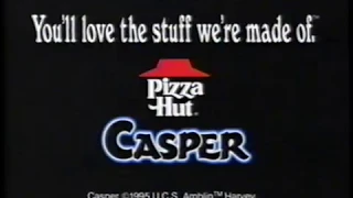 1995 *New* Pizza Hut "Stuffed Crust" Pizza "Casper Movie" TV commercial