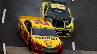 Kenseth wrecks Logano