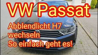 VW Passat: Abblendlicht H7 wechseln - Anleitung in deutsch - So einfach geht es - Volkswagen