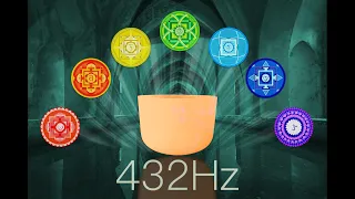 7 Chakras Kristall Klangschalen 30 Min. Meditation | Alle 7 Chakren Öffnen & Reinigen | 432Hz Musik