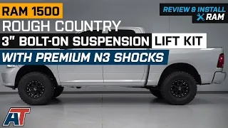 2012-2018 Ram 1500 Rough Country 3" Bolt-On Suspension Lift Kit w/ N3 Shocks Review & Install