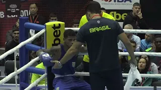 Странджа-2023, Музафаров Шахзод (UZB) боксёр безоговорочно выиграл бразильца#узбекбокс #boxingvideo