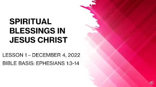 SPIRITUAL BLESSINGS IN JESUS CHRIST