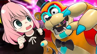 Anya e Glamrock Freddy de Five Nights at Freddy's: Security Breach no Spy x Family Vr