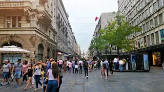 Srbija, Beograd, Knez Mihailova ulica  - 4K video !