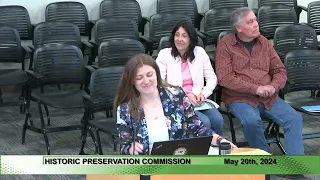 05/20/24 Historic Preservation Commission Meeting